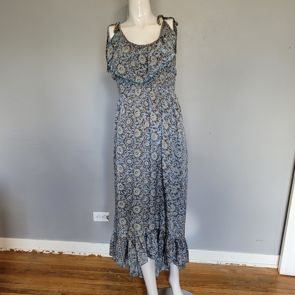 Chai Fashions Silk Sari Inspired Maxi, VGUC, Size M